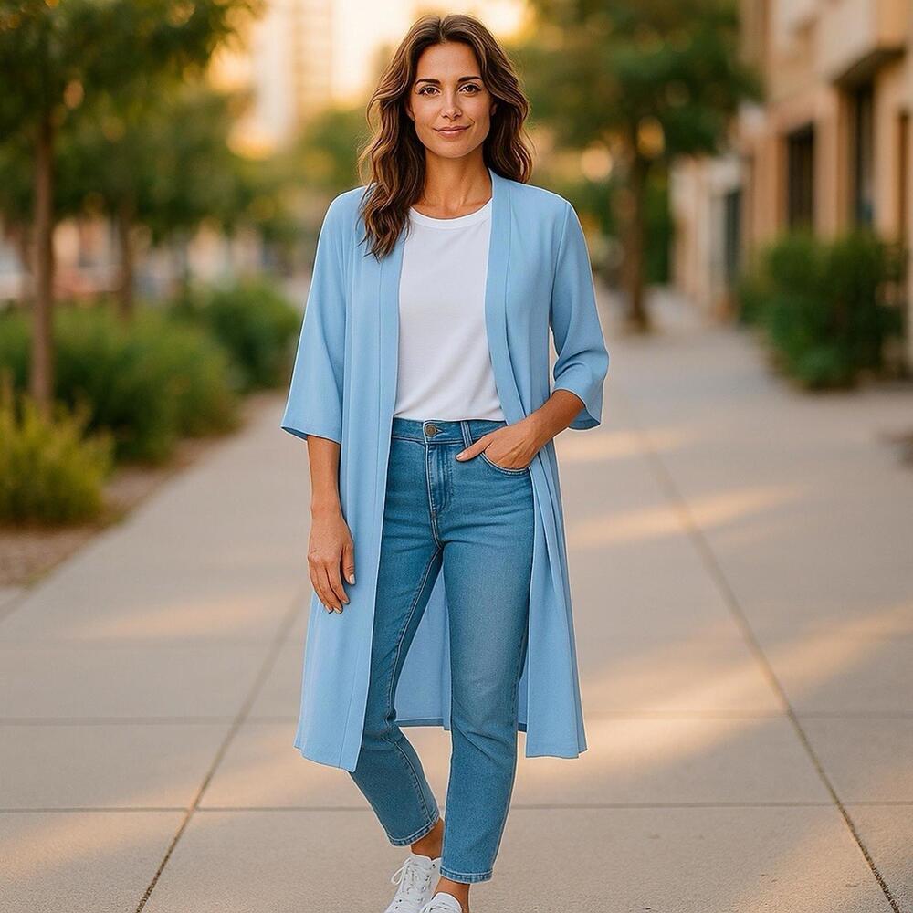 Baby Soft Blue Duster/Yukata Beach